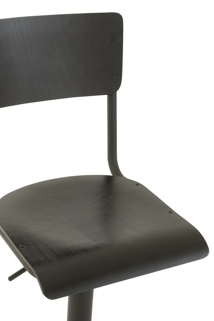 Barstool Wood/Metal Black - vivahabitat.com