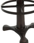 Bar Stool Leather/Metal Brown - vivahabitat.com