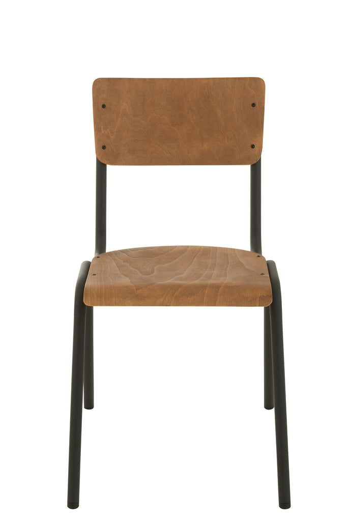 Chair Wood/Metal Brown - vivahabitat.com