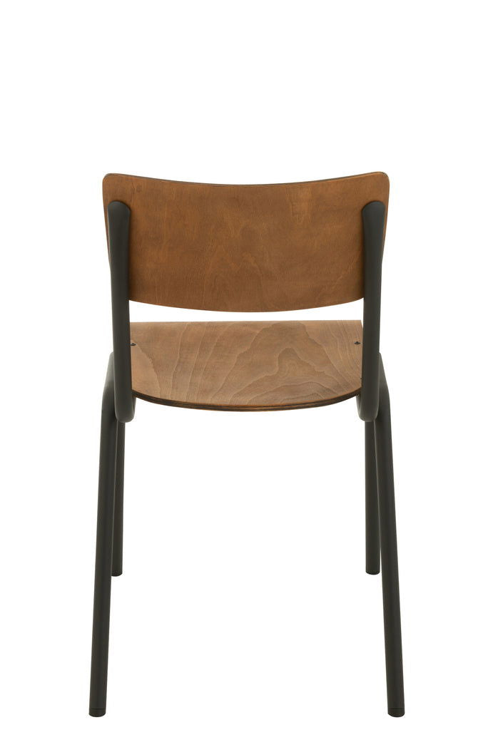 Chair Wood/Metal Brown - vivahabitat.com