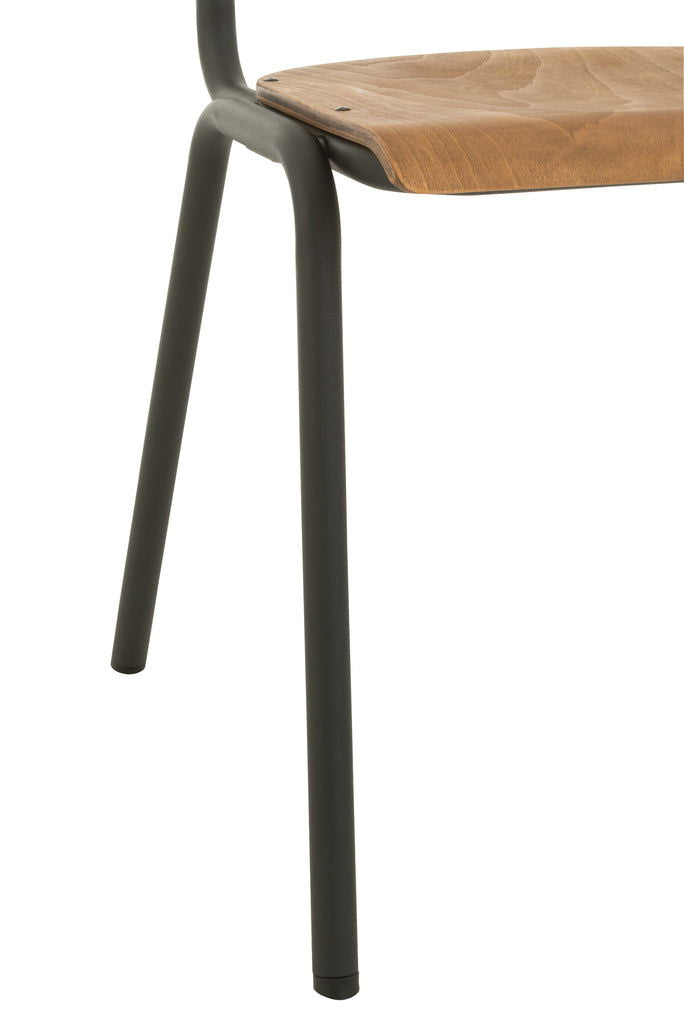 Chair Wood/Metal Brown - vivahabitat.com