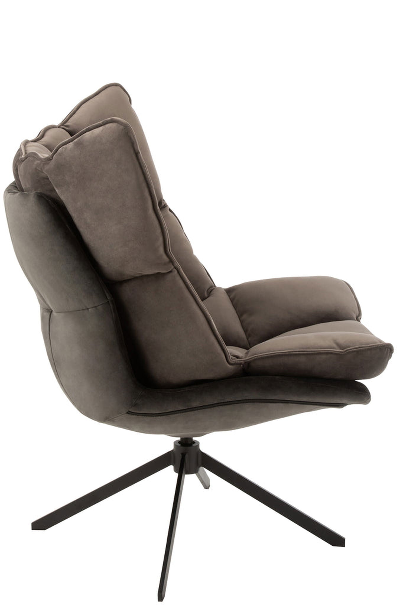 Chair Relax Cushion On Frame Textile/Metal Grey - vivahabitat.com