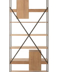 Rack 2 Cabinets Wood/Metal Natural - vivahabitat.com