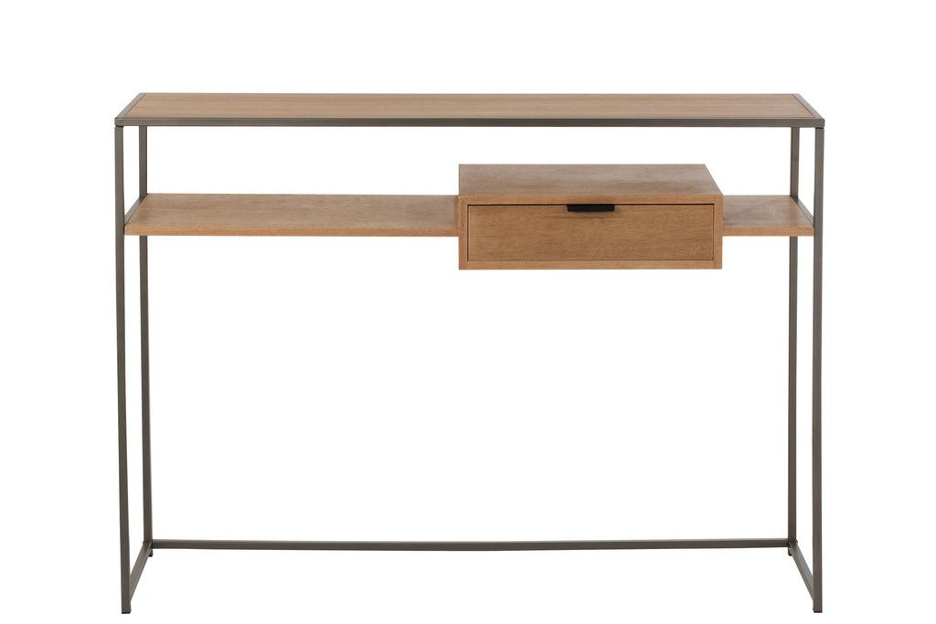 Console 1 Drawer Wood/Metal Natural - vivahabitat.com