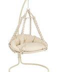 Hanging Chair+Cushion Octopus Rope/Metal White - vivahabitat.com