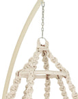 Hanging Chair+Cushion Octopus Rope/Metal White - vivahabitat.com