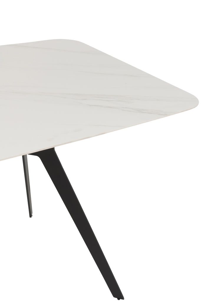 Table Rectangle Porcelain/Metal White - vivahabitat.com