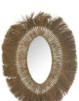 Mirror Oval Braided Grass Natural - vivahabitat.com