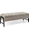 Modern Chenille Storage Bench with Solid Rubber Wood Legs - USA shipping only - vivahabitat.com