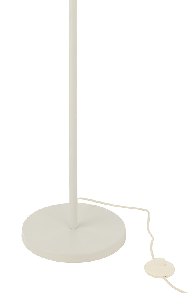 Floor Lamp Metal/Rattan White/Natural - vivahabitat.com