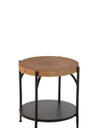 Side Table Bio Mdf/Iron Black/Natural - vivahabitat.com