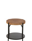 Side Table Bio Mdf/Iron Black/Natural - vivahabitat.com