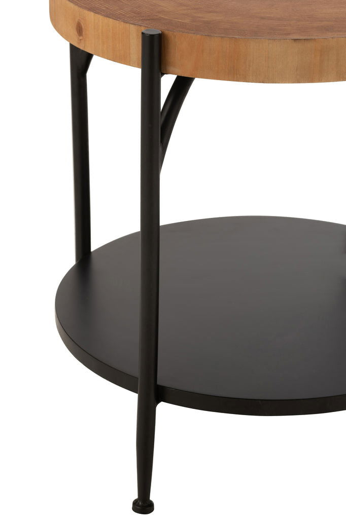 Side Table Bio Mdf/Iron Black/Natural - vivahabitat.com