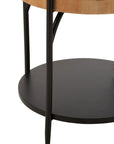 Side Table Bio Mdf/Iron Black/Natural - vivahabitat.com