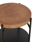 Side Table Bio Mdf/Iron Black/Natural - vivahabitat.com