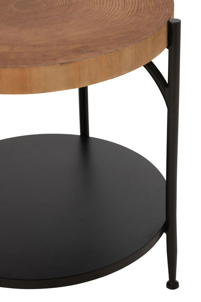 Side Table Bio Mdf/Iron Black/Natural - vivahabitat.com