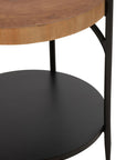 Side Table Bio Mdf/Iron Black/Natural - vivahabitat.com