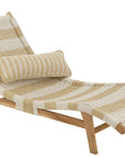 Lounger+Cushion Stripes Woven Plastic/Teak White/Natural - vivahabitat.com