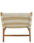 Lounger+Cushion Stripes Woven Plastic/Teak White/Natural - vivahabitat.com