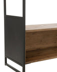 Shelf Rustik Recycled Wood/Metal Black/Natural Large - vivahabitat.com