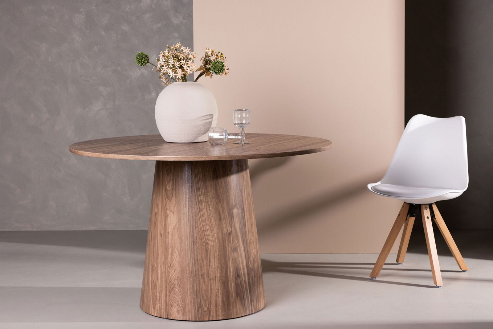 Venture Home Lanzo Dining Table φ120 - Natural / Natural MDF - vivahabitat.com