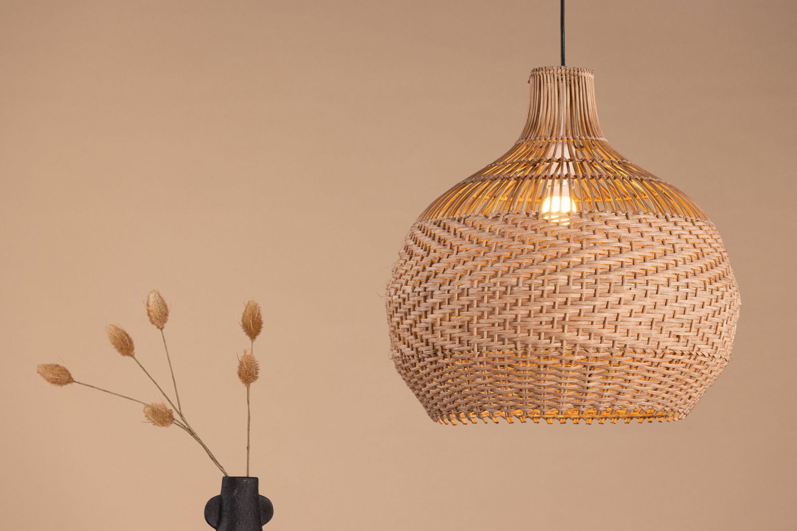 Venture Home Bastia Pendant Lamp Shade - Nature / Nature rattan - vivahabitat.com