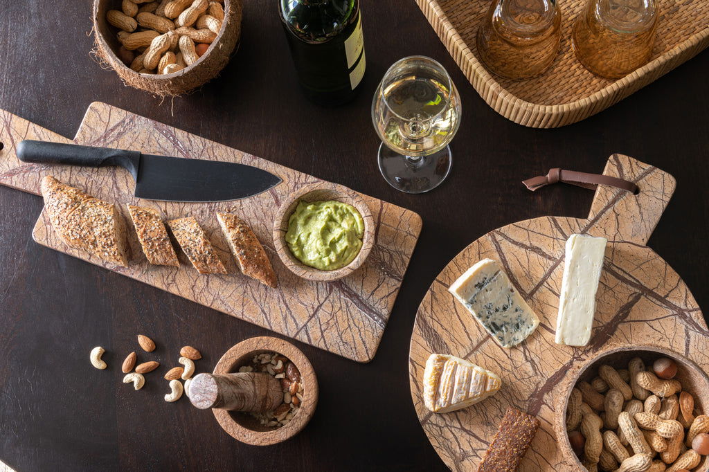 Cutting Board Oni Rectangular Marble Brown/Ochre Large - vivahabitat.com