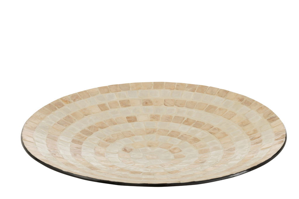 Tray Round Shells/Paper - vivahabitat.com