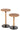 Set Of 2 Side Tables Ron Mdf/Pinewood Natural Black - vivahabitat.com