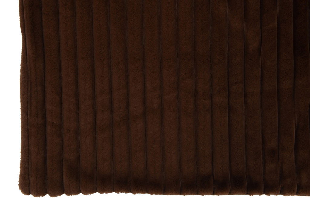 Plaid Throw Blanket Corduroy Polyester Chocolate - vivahabitat.com