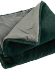 Plaid Throw Blanket Cutie Polyester Dark Green - vivahabitat.com