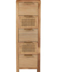 Closet High 5 Drawers Wood/Rattan Natural - vivahabitat.com