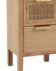 Closet High 5 Drawers Wood/Rattan Natural - vivahabitat.com