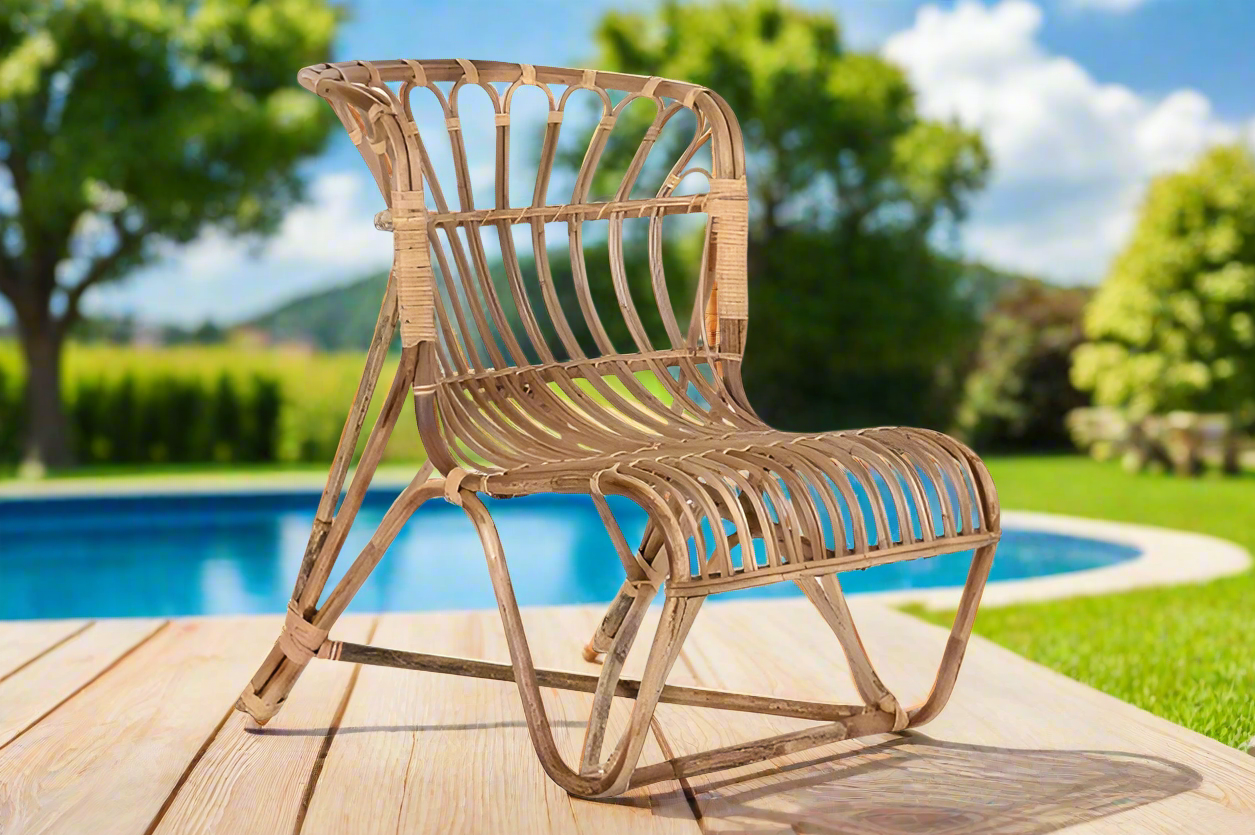 Rattan lounge chair outdoor and indoor - vivahabitat.com