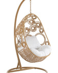 Hanging Chair+Cushions Bula Metal/Reed Beige - vivahabitat.com