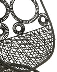 Hanging Chair+Cushions Bula Metal/Reed Black - vivahabitat.com