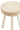 Set Of 2 Stools Paulownia Wood White - vivahabitat.com