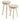 Set Of 2 Stools Paulownia Wood White - vivahabitat.com