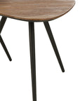 Set Of 2  Accent Tables Triangle Recycle Teak Natural - vivahabitat.com