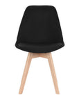 Set of 4 Dining Chairs black with padded seat - vivahabitat.com