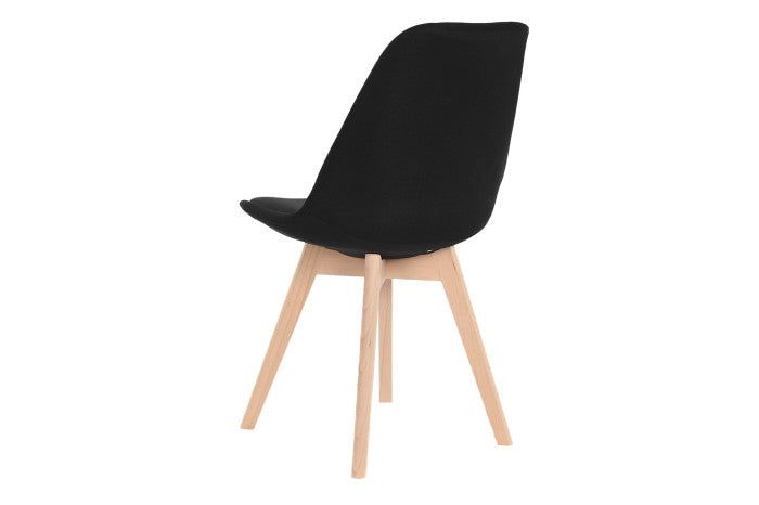 Set of 4 Dining Chairs black with padded seat - vivahabitat.com