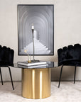 Ystad - Sofa Table - Smoked Glass / Shiny Brass - vivahabitat.com