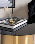 Ystad - Sofa Table - Smoked Glass / Shiny Brass - vivahabitat.com