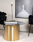 Ystad - Sofa Table - Smoked Glass / Shiny Brass - vivahabitat.com