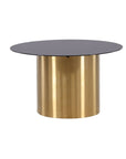 Ystad - Sofa Table - Smoked Glass / Shiny Brass - vivahabitat.com