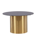 Ystad - Sofa Table - Smoked Glass / Shiny Brass - vivahabitat.com