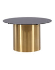 Ystad - Sofa Table - Smoked Glass / Shiny Brass - vivahabitat.com