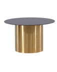 Ystad - Sofa Table - Smoked Glass / Shiny Brass - vivahabitat.com