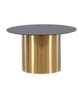 Ystad - Sofa Table - Smoked Glass / Shiny Brass - vivahabitat.com