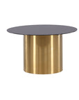 Ystad - Sofa Table - Smoked Glass / Shiny Brass - vivahabitat.com